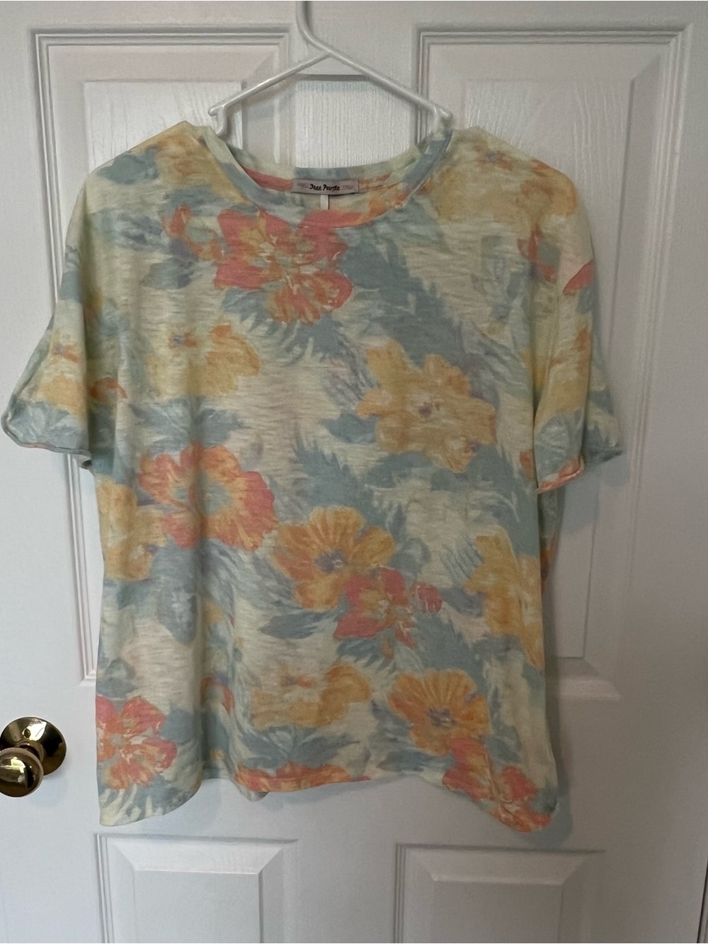 Free People  Short Sleeve Tee - Pastel Multicolor